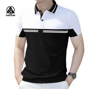 [Oufisun] Áo polo công sở nam Áo polo kẻ sọc cho nam áo Polo Ngắn Tay Áo Polo mỏng
