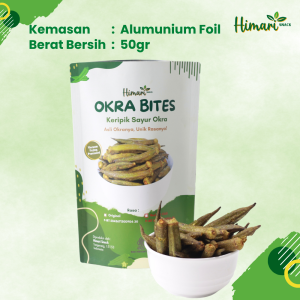 Himari Keripik Sayur Okra Hijau Kering Cemilan Sehat Halal Kemasan Jar 750ml - 1300ml