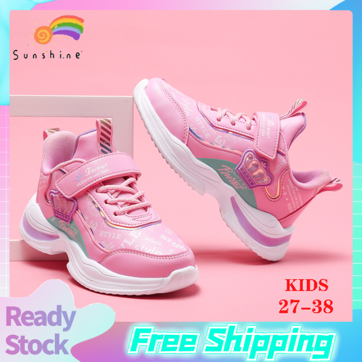 Girls pink best sale tennis shoes