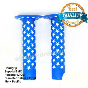 Grip Handlebar Sepeda BMX Pacific Motif Bintang Merah/Biru