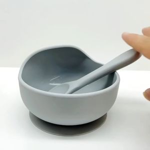 SKISOPGO Baby Feeding Set BPAFree Silicone Suction Bowl Spoon Set Baby Dining Training Set Makan Bayi Silikon