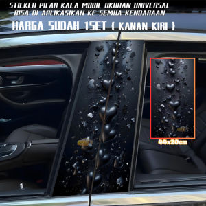 Ready Stock Car sticker PE film Cover Stripe Car Door Center Column Pillar sticker Car Window Middle 185 Black Love