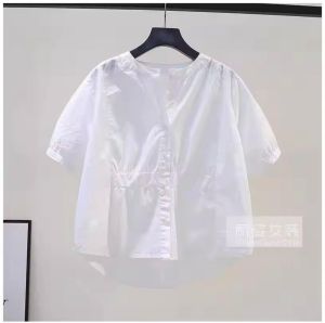 SJM KEMEJA KASUAL WANITA BAHAN KATUN POPLIN PREMIUM LENGAN PENDEK DAILY SIMPLE 8300