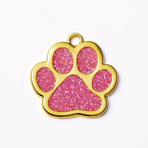 [Free engraving] Personalized Pet Dog Cat ID Tag Engraved Anti-lost Imitation gold Pendant Collar Charm Accessories