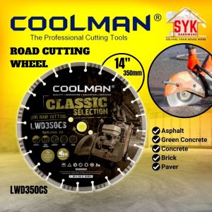 SYK COOLMAN Classic Selection Road Cutting Wheel 14 Inch 350mm LWD350CS Road Cutter Blade Concrete Cutting