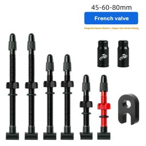 LUMINOU 45/60/80mm Bicycle Vacuum Tire Valve Nozzle Multicolor Presta Valve Tire Nozzle High Quality Aluminum Rod Bicycle Valve Bike Parts