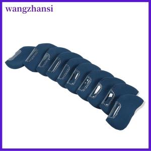 wangzhansi ที่คลุมหัวเหล็กกอล์ฟจำนวน10ชิ้น เซ็ตที่คลุมหัวไม้กอล์ฟเวดจ์
