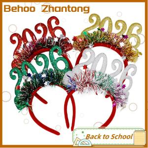 Behoo 1 4pcs 2026 Glitter Numbers Headbands Star Color Strip Headband Christmas New Years Eve Party Decoration For Adult And Kids