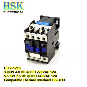 CJX2 210 1810 2510  Series AC Magnetic ContactorAC 220V 50/60Hz Coil Motor Starter Relay 3-Phase-Pole