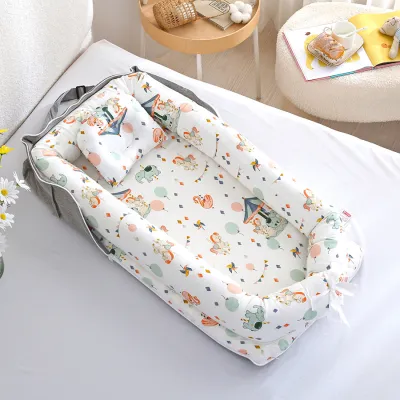 Easyhome.sg | Foldable Baby Bed Portable Newborn Cot | Baby Lounger Nest Sleeping Carry Bag | Infant Crib Travel Bed