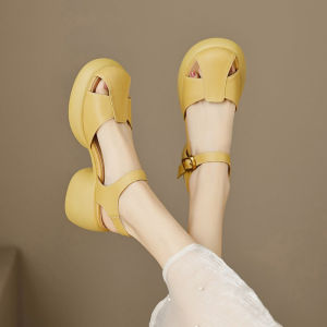 [Free Shipping] 2026 New Summer Collection: Fashionable Soft-Soled Lightweight Non-Slip And Breathable Retro Sandals With Thick Soles And Hollowed-Out Designs