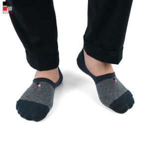 Tất vớ nam công sở cotton giày lười cổ thuyền có silicol chống trượt kháng khuẩn khử mùi Bizmen - BSC.007