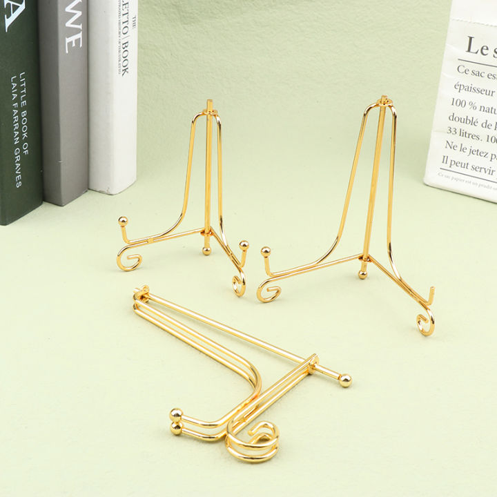 null Gold Iron Display Stand Craft Bracket Book Holder Photo Pedestal