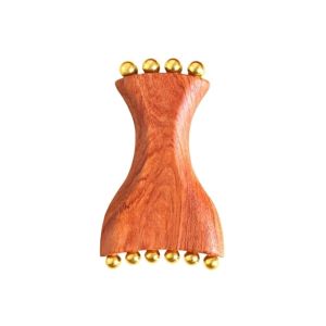 OPBWQH Reduce Puffiness Rosewood Massager Face Lifting and Tightening Natural Material Guasha Face Massager Tool Comfortable Skin Scraping Brass Meridian Brush Head Relaxation