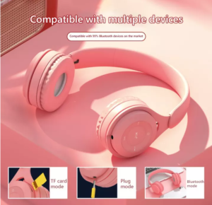 MGall Original Y08 Wireless Bluetooth Headset HiFi Stereo Over Ear Headphone with Microphone Valentines Gift