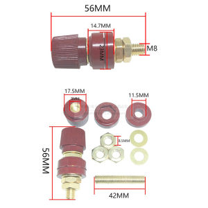 [ezrae Libun] 6mm 8mm Replacement Brass Stud Premium Remote Battery Power Junction Post Connectors Terminals Kit Auto Accessories