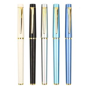 Professional Executive Pen Office Supplies Metal Clip Office Business Signature Pen Chrome Metal Pen Luxury 0.5mm
