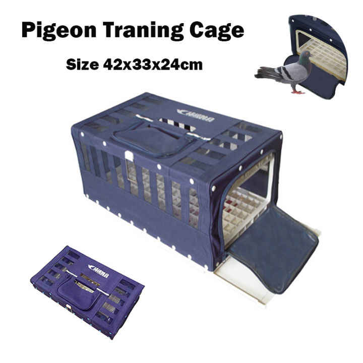 42cm Pigeon Training Box Sale Foldable Pigeon Cage Canvas Blue Hold 5
