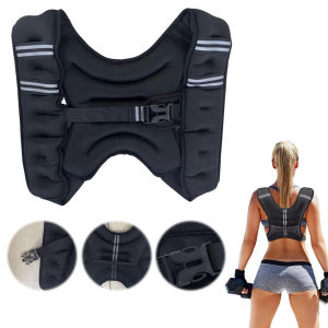 Weighted Vest 5KG Weight Vest with Reflective Stripe Body Weight Vest Exercise Set for Workout Strength Training Running