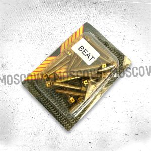 BAUT PROBOLT CVT NONFLOWER HONDA BEAT SCOOPY BAUT PROBOLT THAILAND NONFLOWER BAUT CVT HONDA BEAT VARIO SCOOPY SET GOLD BIRU TWOTONE CROM CHROME PNP SET 17 BIJI
