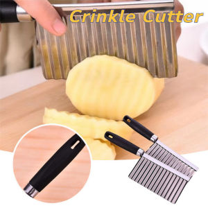 Stainless Steel Potato Chip Slicer Potato Wavy Cutter Vegetable Fruit Crinkle Wavy Slicer Knife