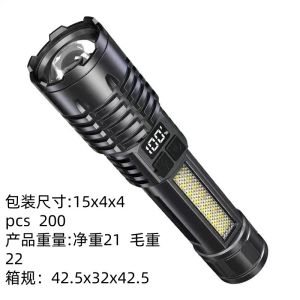 Senter LED A76 Jarak Jauh Super Terang/Senter Led High Power Zoom Jarak Jauh Senter A76 Sorot 90000 Lumens Sorot Super Terang/Senter LED Super Terang 90000 Lumens Senter Jarak Jauh 3000m Zoom White Laser untuk Outdoor Bahan Alluminium Anti Air Waterproof