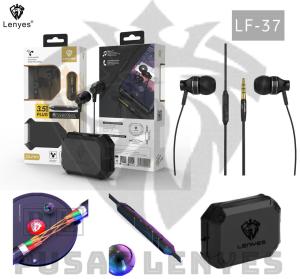 LF37 - Headset Lenyes LF37 in ear hifi stereo earphone extra bass with handfree microphone original 3.5mm