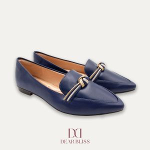 DEAR BLISS Leandra Indigo Knotted Loafers