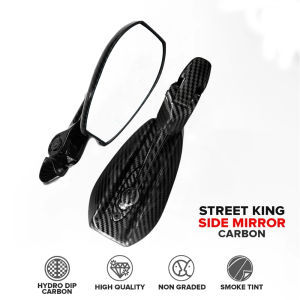 Motorcycle Street King Side Mirror Anti-glare Adjustable Blue/White/Pink Lens Universal Made IN Thailand