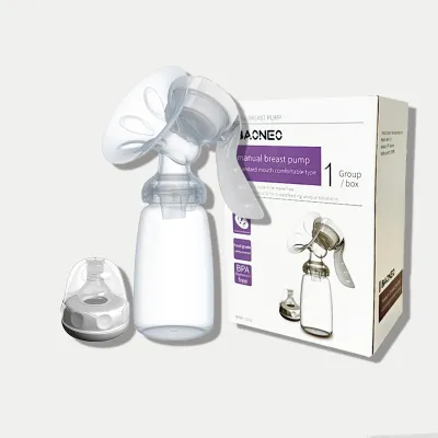 BAONEO 2-in-1 Manual Breast Pump - BPA-FREE with Nipple for Direct Feeding Feeding Bottle Feature