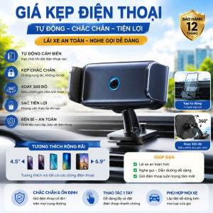 Giá đỡ điện thoại thông minh tự động cảm biến kẹp chống rung lắc kẹp điện thoại trên ô tô xoay 360 độ
