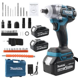Makita ประแจไฟฟ้า ประแจไฟฟ้าไร้สาย 359V คุณภาพสูง บล็อกแบต แบต 2 ก้อน 6200rpm โลหะ 520 N.M Brushless Electric Impact Wrench ประแจไฟฟ้าประแจไฟฟ้า