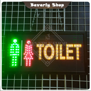 TOILET ขนาด 48 X 25 X 2cm ป้ายไฟ LED หน้าร้าน ป้ายไฟตัวอักษร ตกแต่งหน้าร้าน สร้างความโดดเด่นให้ร้านคุณ