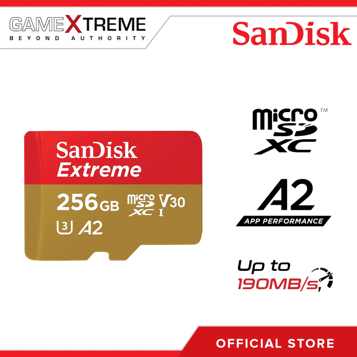 SanDisk Extreme microSD UHS-I Card for Mobile Gaming 256GB/512GB/1TB  (SDSQXAV)