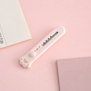 Cutter Mini Portable Lucu Cute Cat Kater Mini Cutter Unboxing Pisau Pemotong Kertas Kecil