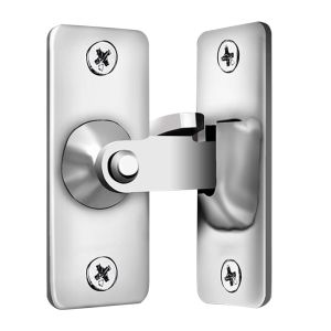 FIGHTINPC Phòng ngủ Quân nhu Đồ trang trí Thép không gỉ Cửa trượt Khóa cửa Khóa góc phải Khóa cửa