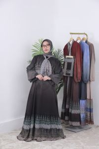 GAMIS SET HIJAB WANITA - LONGDREES MUSLIM TERBARU -BUSANA MUSLIM  ( BISA COD )