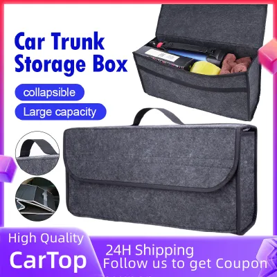 Car Trunk Storage Box Car Soft Felt Storage Box Container Box Trunk Bag Backup Storage Box Trunk Bag