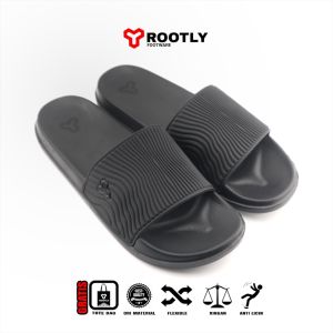 Rootly - Sandal Pria Slipper Full karet Tpr Rush Abu