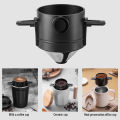 【พร้อมสต็อก + 100% ต้นฉบับ】1ชิ้นแบบพกพาพับกาแฟกรองสแตนเลสทำความสะอาดง่ายนำมาใช้ใหม่ช่องทางกาแฟไร้กระดาษเทกว่าผู้ถือกาแฟ Dripper. 