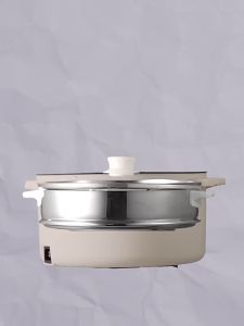 LZD  Multifunctional Electric Food Warmer   Integrated Electric Steamer Dormitory Electric Chafing Dish Home Electric Frying Pan