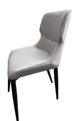 New Elegant Nordic Scandinavian Style PU Leather Dining Chair with Pet-Friendly Feature