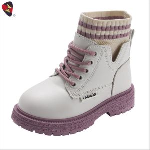 Katerina Fashion Korean Plain Ankle Garter Boots Shoes Kids For Girl #586