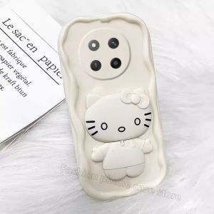 Phone Case for Honor X9C X9b X9a X9 5G Soft Casing with Cartoon Mirror Stand Lens Protection Shockproof Back Cover 2024