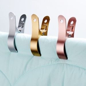 OTYRF 2Pcs งานหนัก คลิปหนีบผ้ากันลม กำลังแก้ไข หนาขึ้น คลิปผ้านวม แหวนผ้าพันคอ อลูมิเนียมอัลลอยด์ ไม้หนีบผ้าสำหรับตาก สำหรับเสื้อผ้า