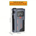 Bộ Kích Bình Bơm Lốp Ô Tô 12.000mAh T700 Pro, Bơm Lốp Siêu Tốc, Kẹp Bình Chống Ngược Cực. 
