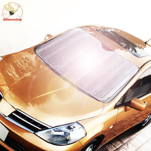 ม่านกันแดดรถยนต์ บังแดดกระจกหน้า ที่บังแดดกระจกหน้ารถยนต์ ผ้าคลุมรถ ที่กันแดด แผ่นบังแดด ผ้าบังแดดหน้าร ที่บังแดดรถยนต์