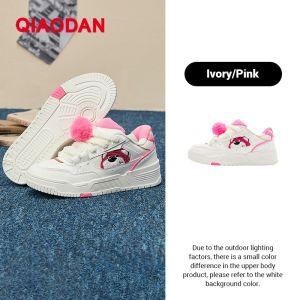 Qiaodan Woman Sneakers Thick Leather Sole For Trendy Sports QXL052244008