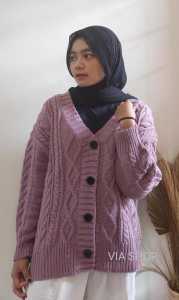 Cardigan Rajut Wanita Premium Cardi Jumbo Tebal Oversize Outer Wanita Kekinian Korean Style Terbaru 2021 Sweater & Cardigan Others Bisa Bayar Di tempat