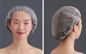 Disposable Shower Cap Hygiene Clinic Anti Bacteria Bath Waterproof Extra Durable Plastic Women Transparent Thick 1 Time Use One Time Use Travel Hair